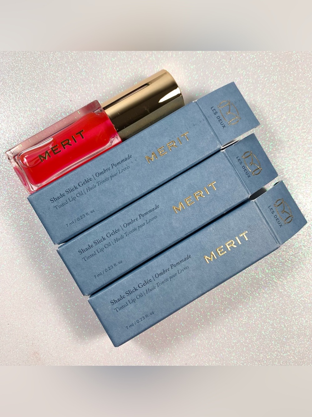 BUNDLE OF 3 Merit Lip Oil Les Deux BNIB